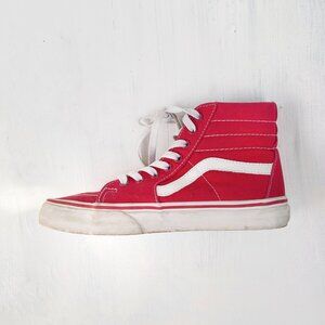 Van's SK8-Hi in Racing Red & White